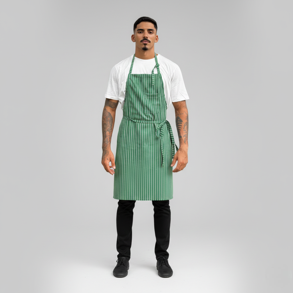 Avental Listrado Verde