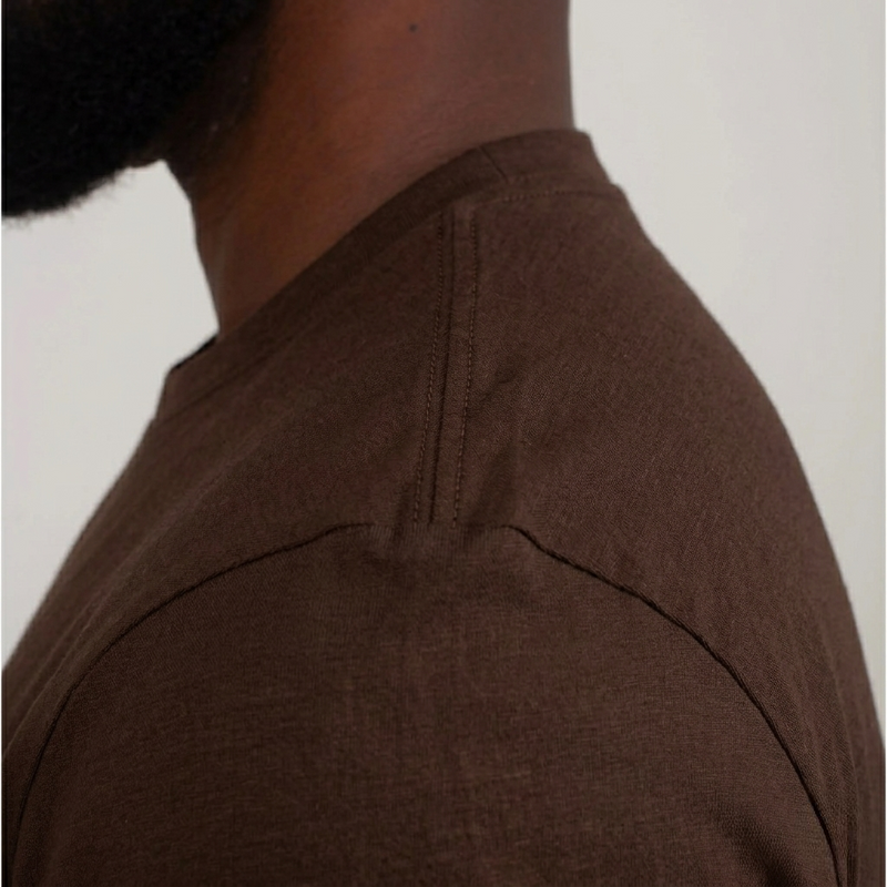 Camisa Marrom de Algodão Premium Masculina