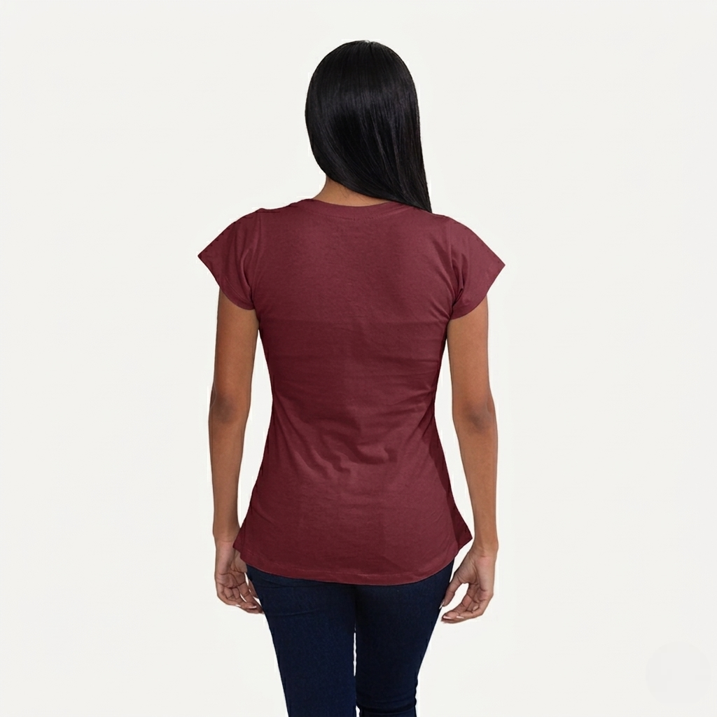 Camisa Vinho de Algodão Premium Feminina