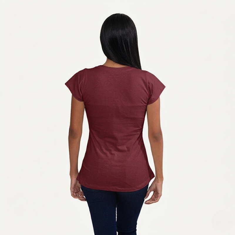 Camisa Vinho de Algodão Premium Feminina