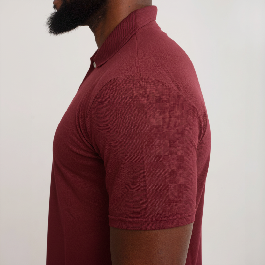 Camisa Polo Piquet Algodão Vinho