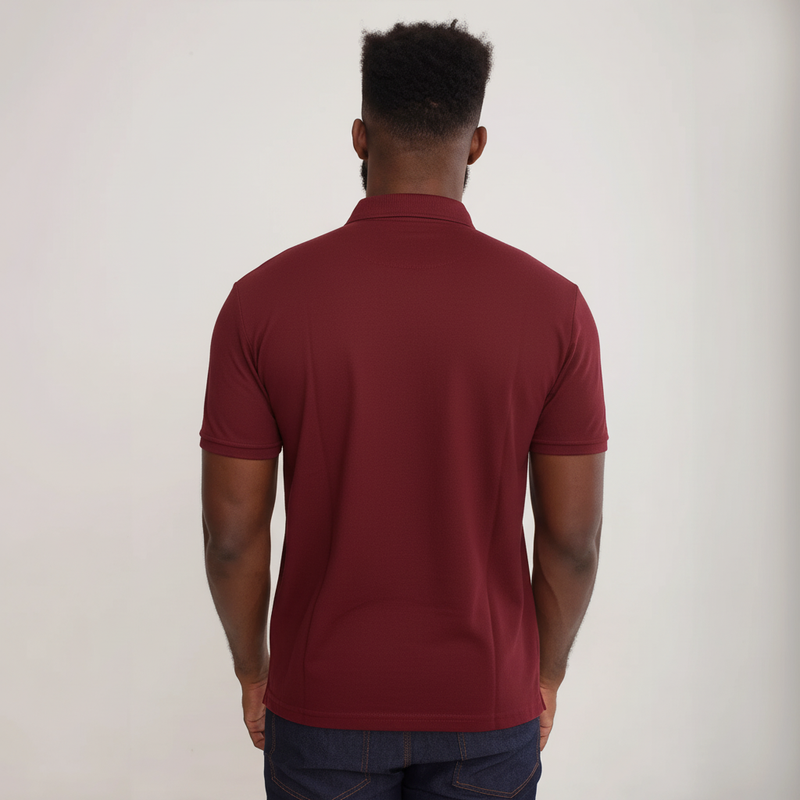 Camisa Polo Piquet Algodão Vinho