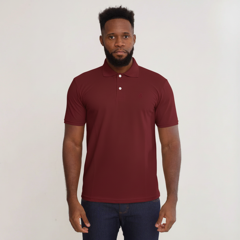 Camisa Polo Piquet Algodão Vinho