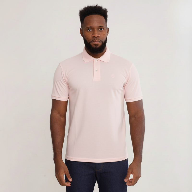 Camisa Polo Piquet Algodão Rosa