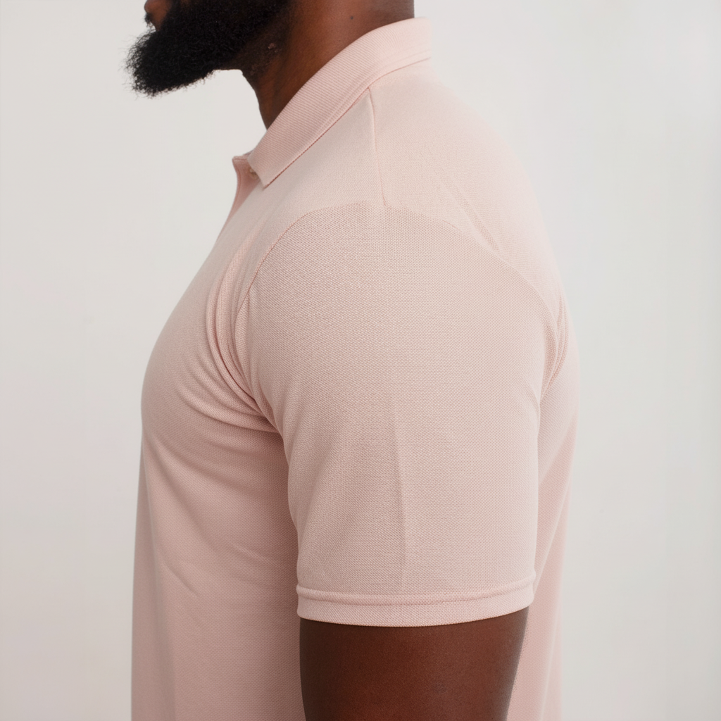 Camisa Polo Piquet Algodão Rosa