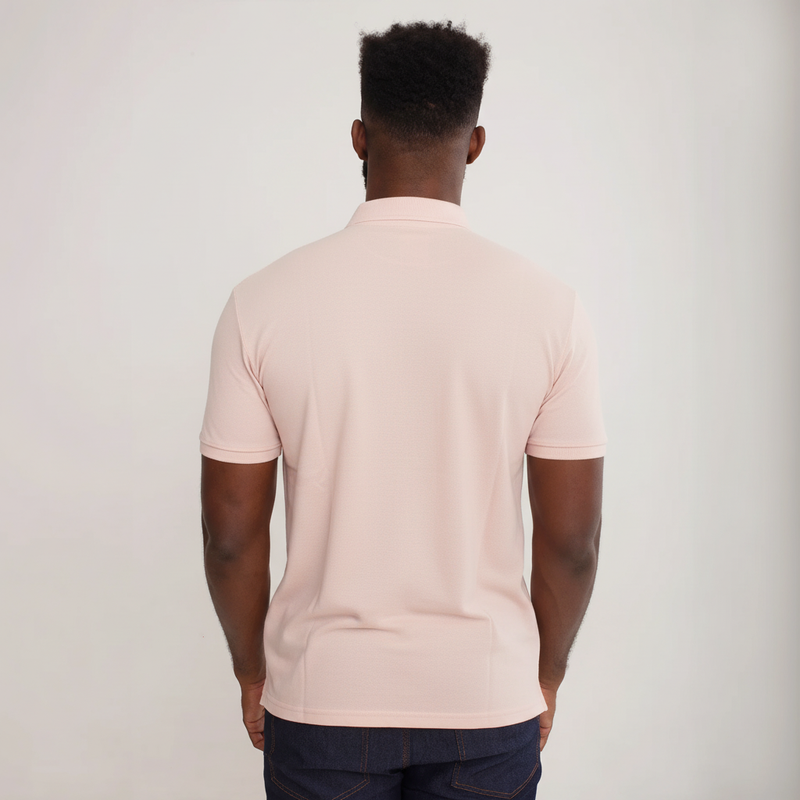 Camisa Polo Piquet Algodão Rosa