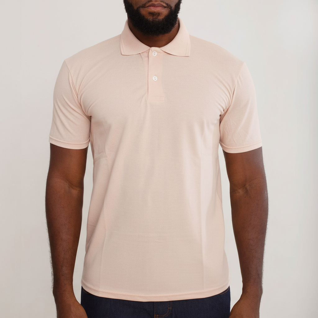 Camisa Polo Piquet Algodão Rosa