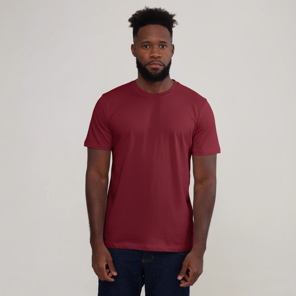 Camisa Vinho de Algodão Premium Masculina