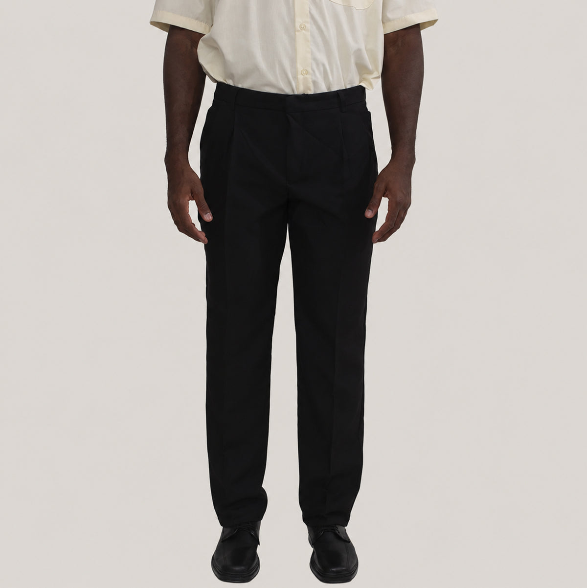 Calça Social Preta com Prega Masculina Oxford