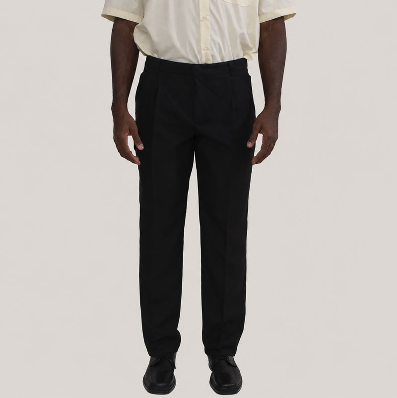 Calça Social Preta com Prega Masculina Oxford
