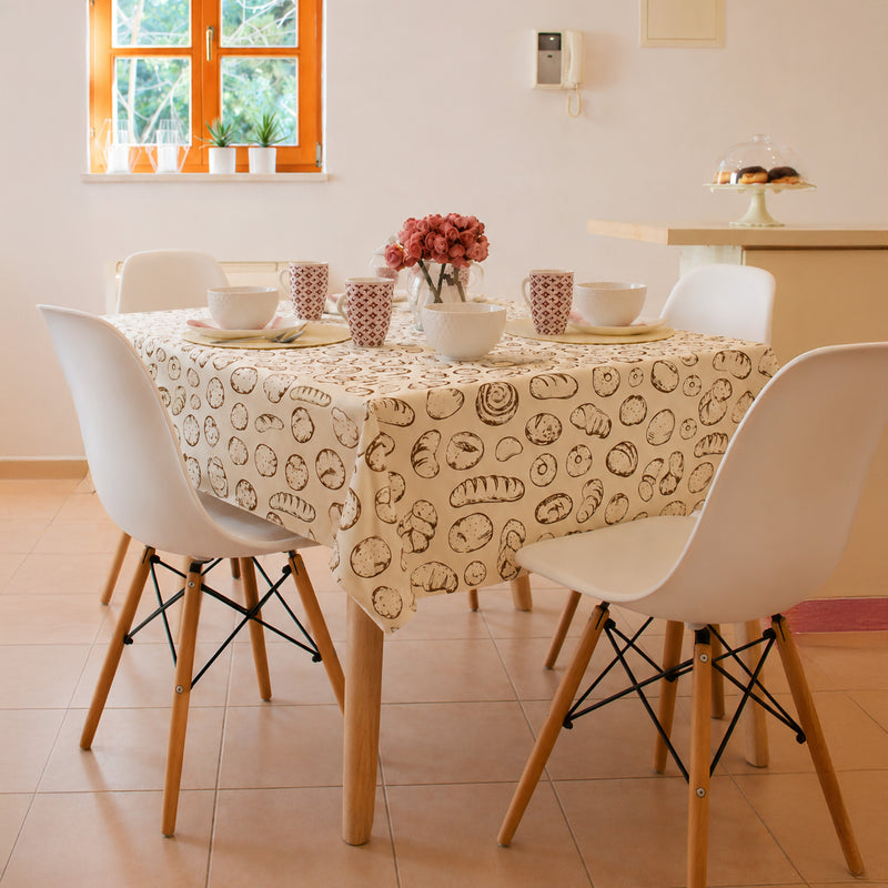 Toalha de Mesa Pãozinho 1,50x1,50 Quadrada