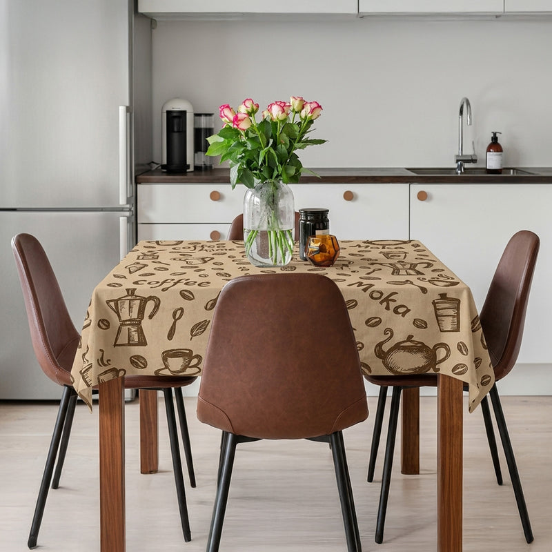 Toalha de Mesa Café 1,50x1,50 Quadrada