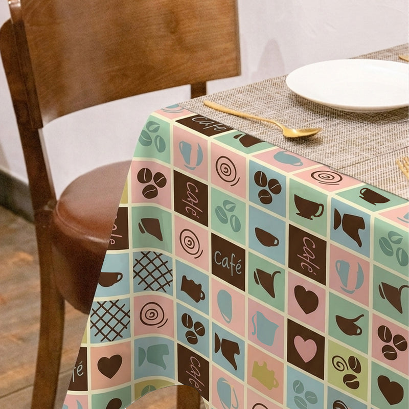 Toalha de Mesa Café Amor 1,50x1,50 Quadrada