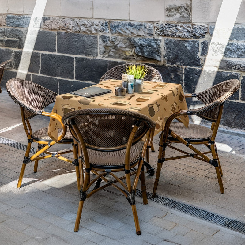 Toalha de Mesa Capuccino Marrom 1,50x1,50 Quadrada