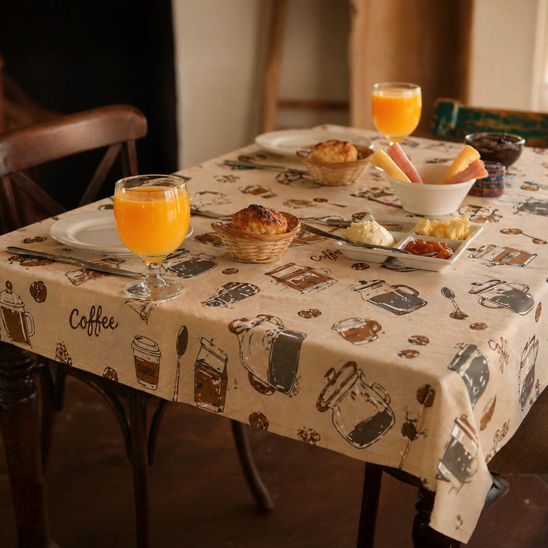 Toalha de Mesa Capuccino Marrom 1,50x1,50 Quadrada