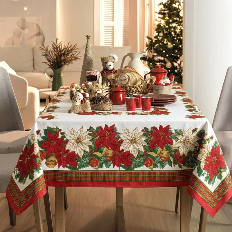 Toalha de Mesa Natal Branca