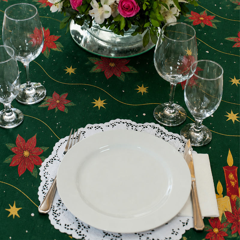 Toalha de Mesa Natal Verde