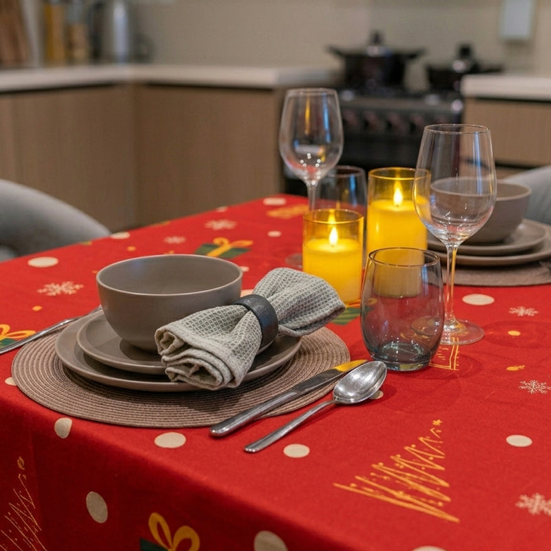 Toalha de Mesa Árvore Natal 1,50x1,50 Quadrada