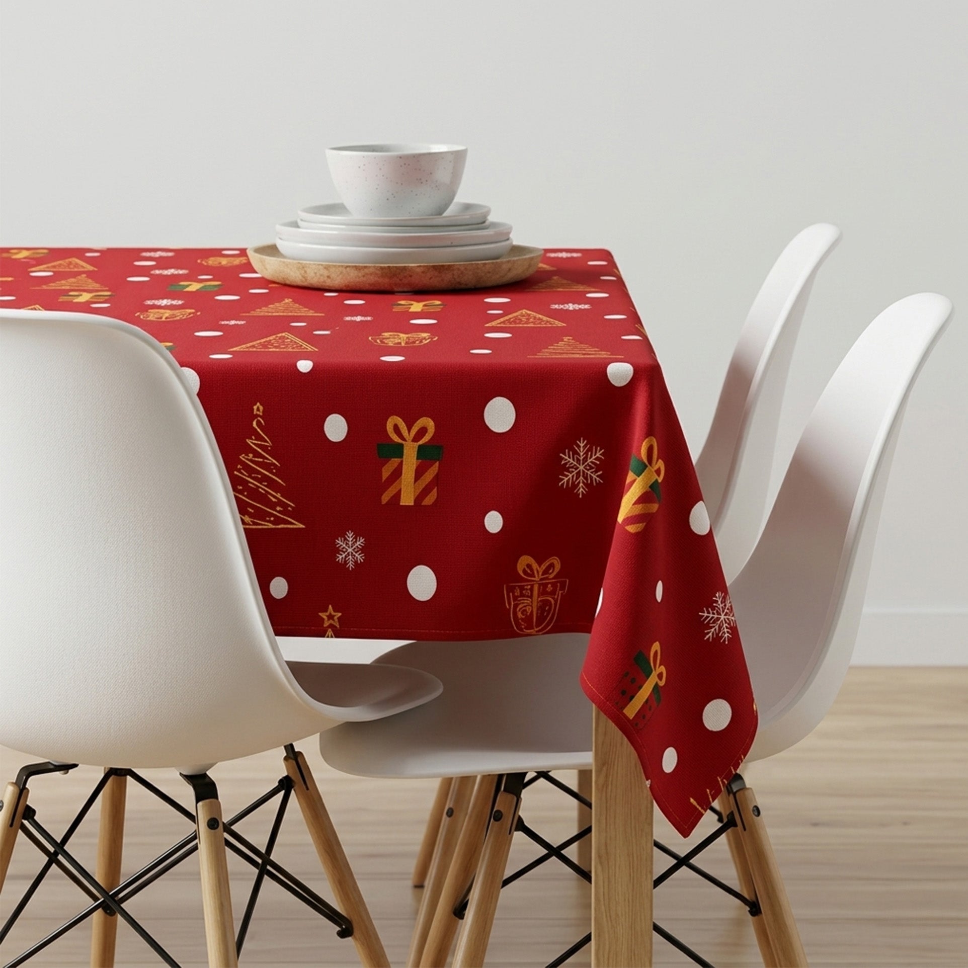Toalha de Mesa Árvore Natal 1,50x1,50 Quadrada