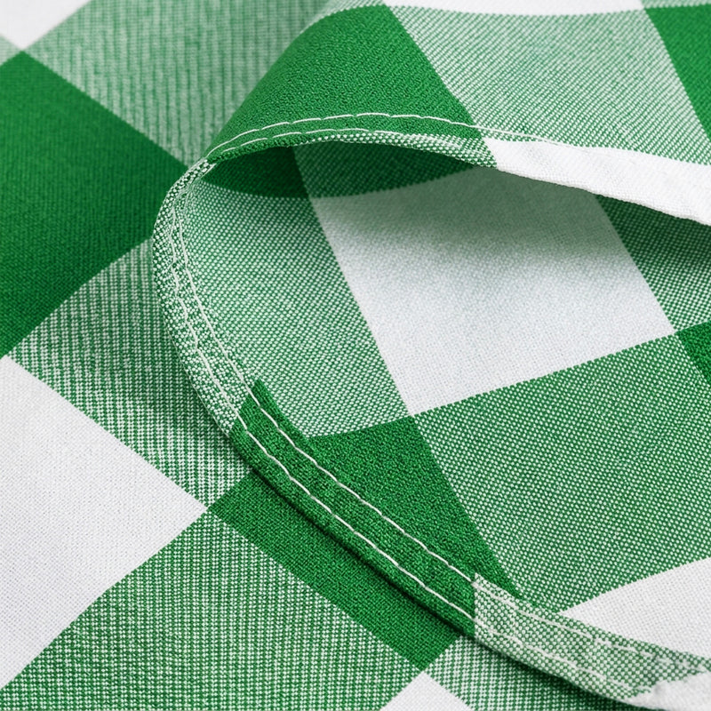 Toalha de Mesa Xadrez 150cm Verde Redonda