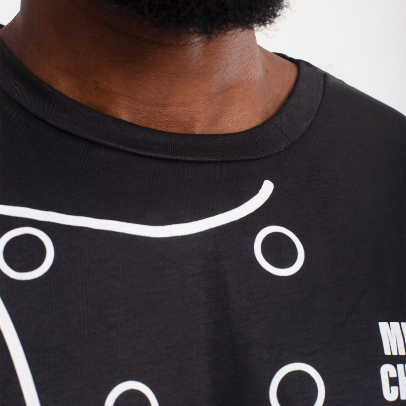 Camisa de Malha 100% Algodão Preta Mr Chef