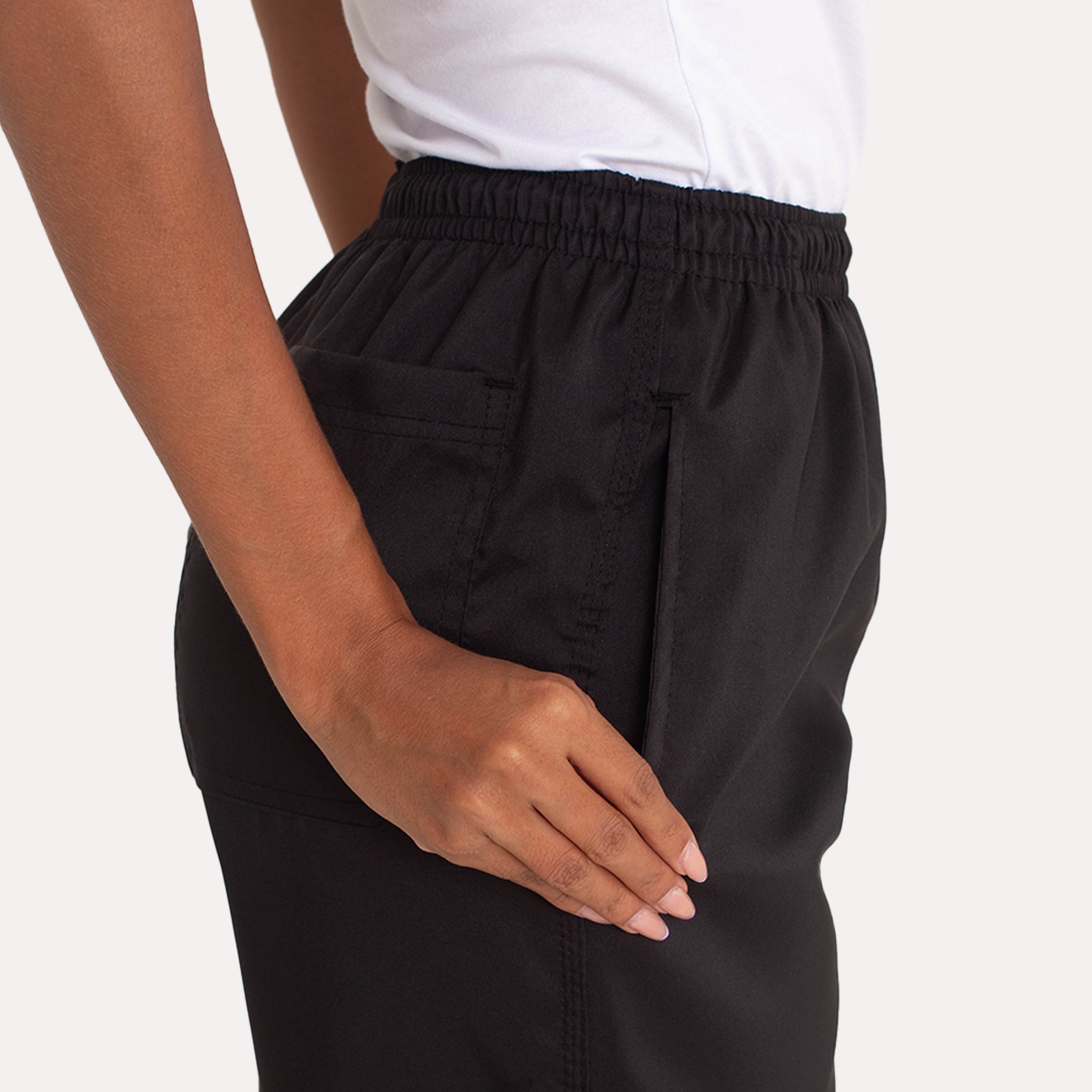 Calça Preta com elástico Oxford