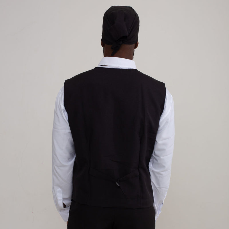 Colete Oxford Risca de Giz Preto
