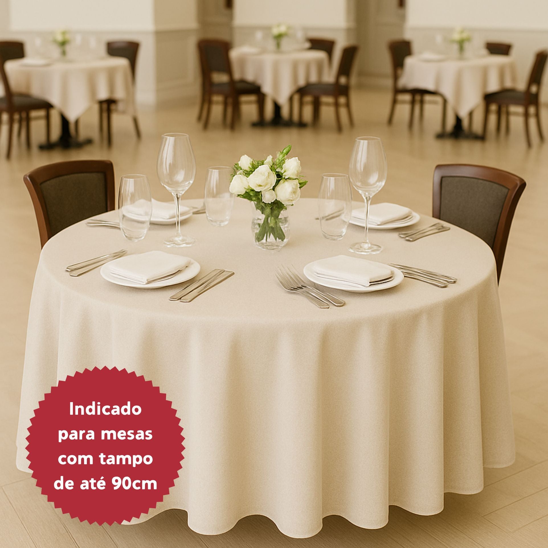 Toalha de Mesa Redonda Panamá Gold