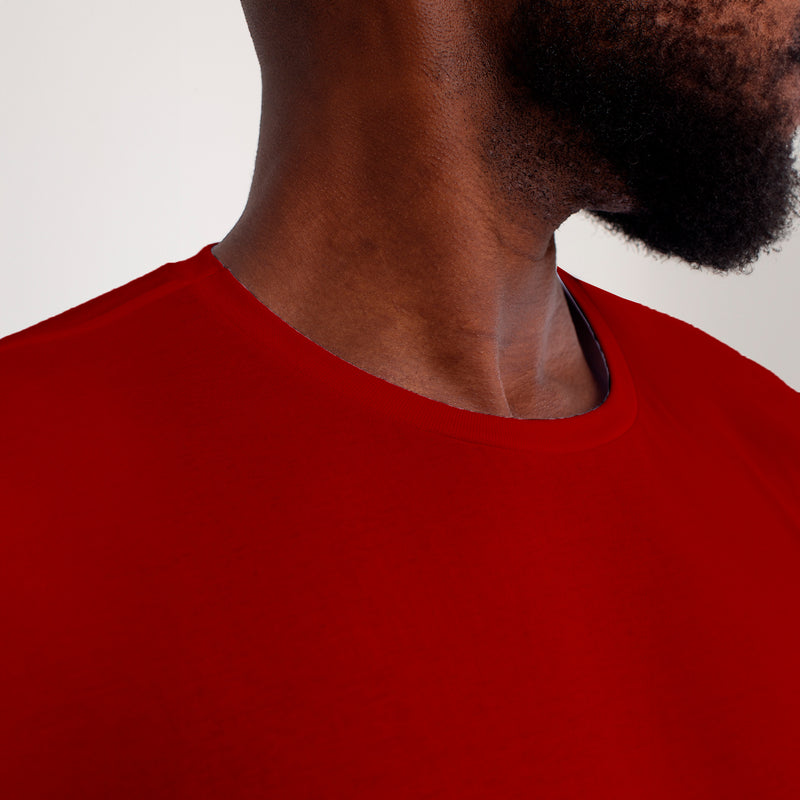 Camisa Vermelha de Malha 100% Algodão