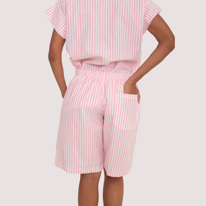 Uniforme Babá Rosa Listrado