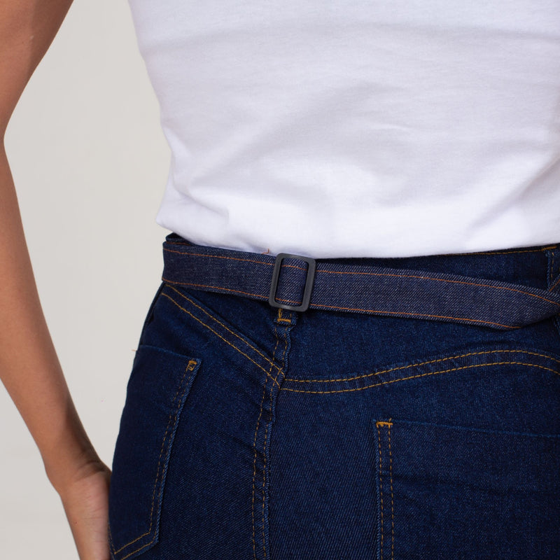 Avental Pochete Jeans Com Bolso