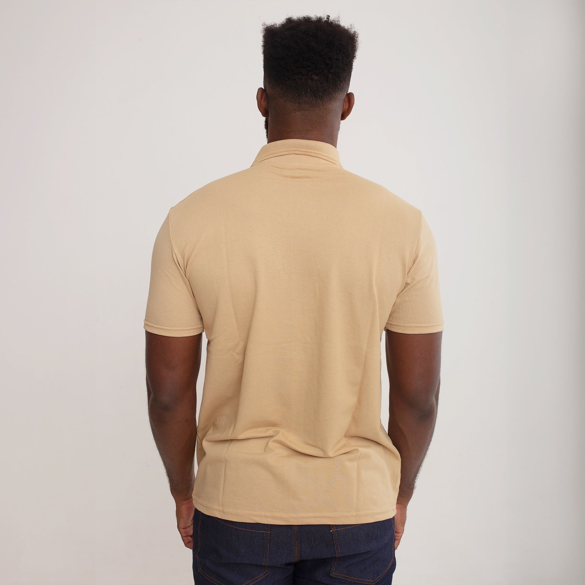 Camisa Polo Piquet Algodão Bege