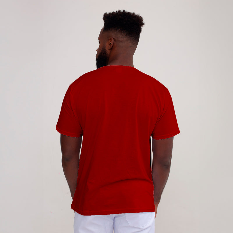 Camisa Vermelha de Malha 100% Algodão