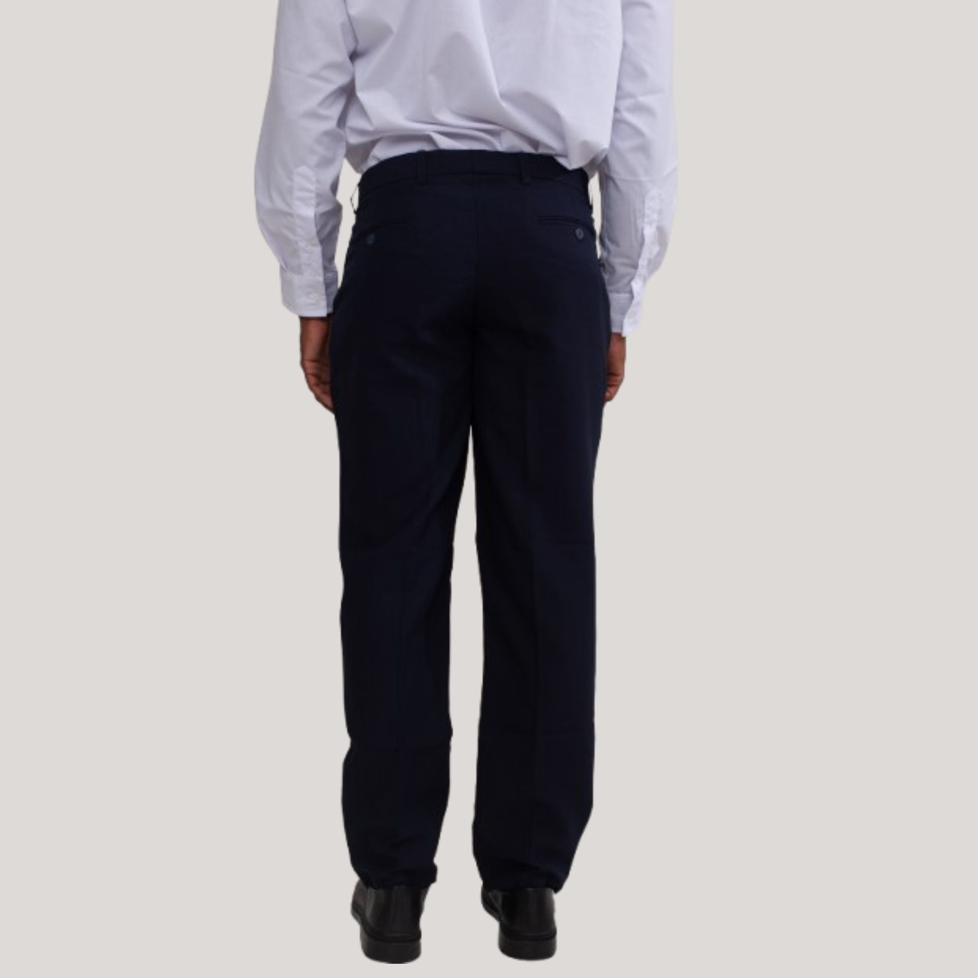 Calça Social Azul Marinho com Prega Masculina Oxford