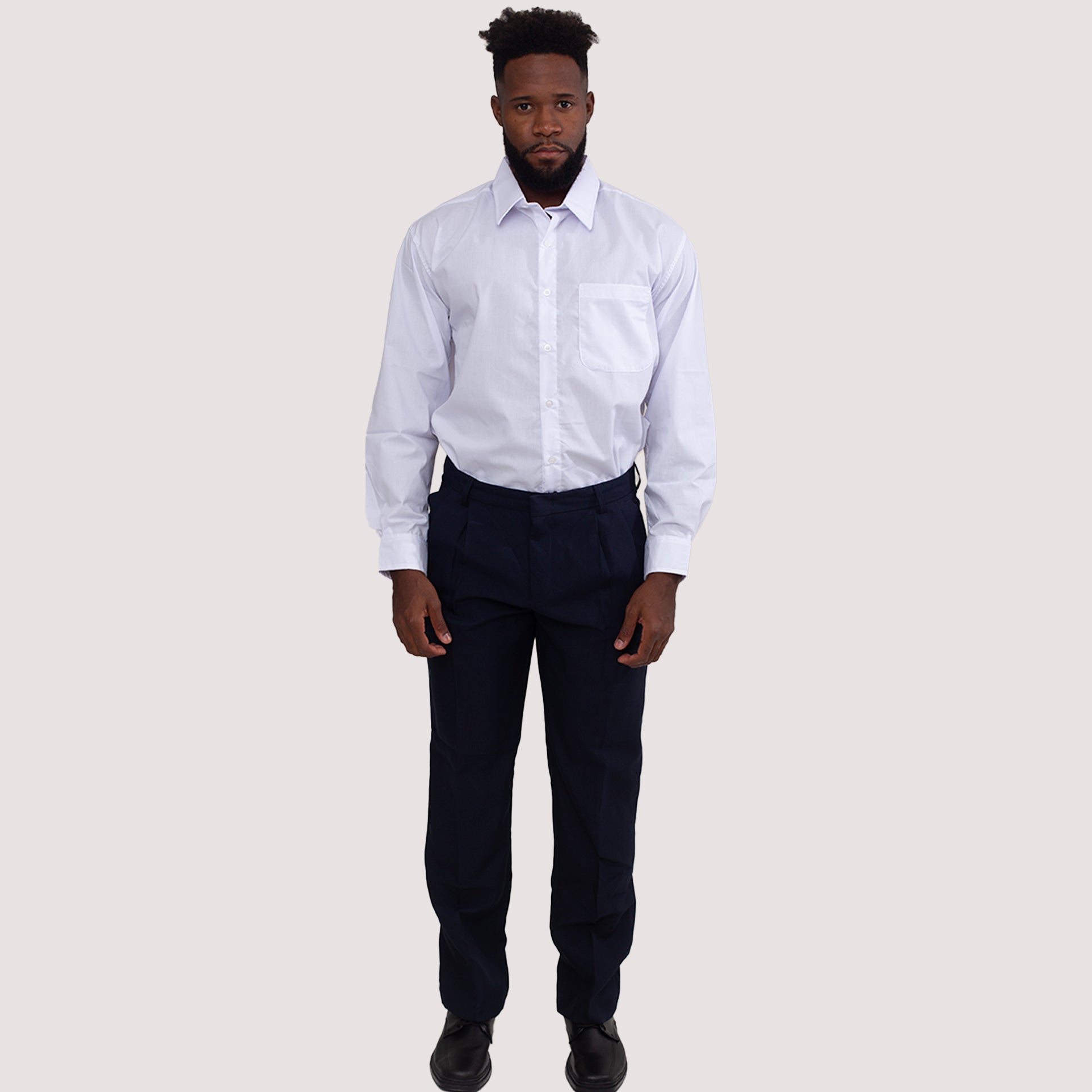 Camisa Social Algodão Manga Longa Masculina Branca
