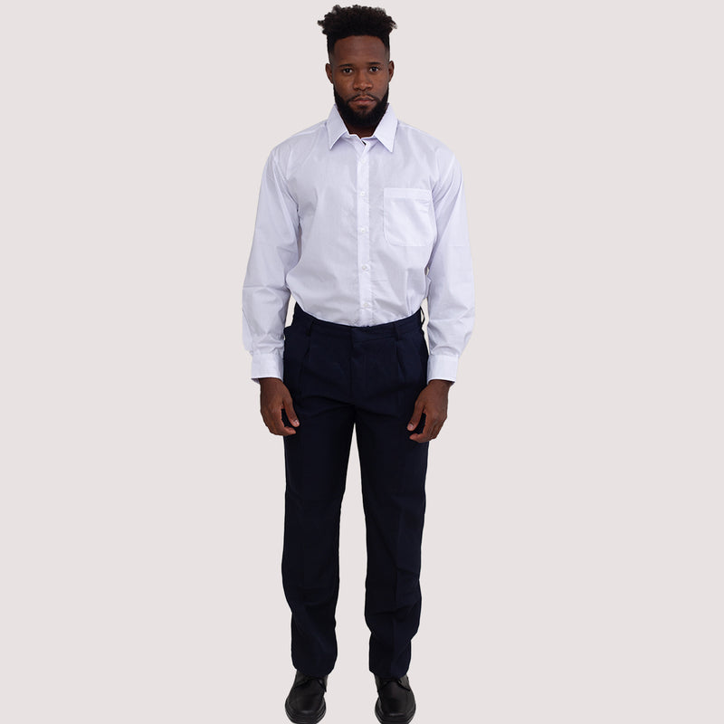 Camisa Social Algodão Manga Longa Masculina Branca