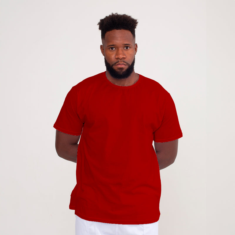 Camisa Vermelha de Malha 100% Algodão