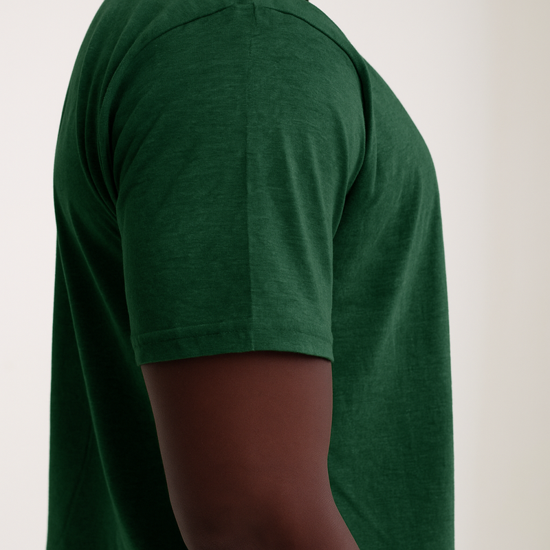 Camisa Verde Musgo de Malha 100% Algodão