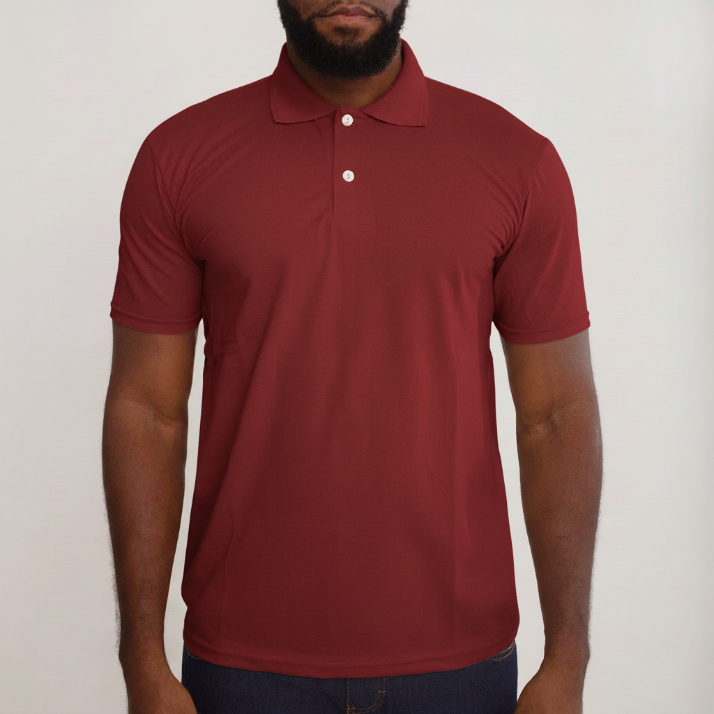 Camisa Polo Piquet Algodão Vinho