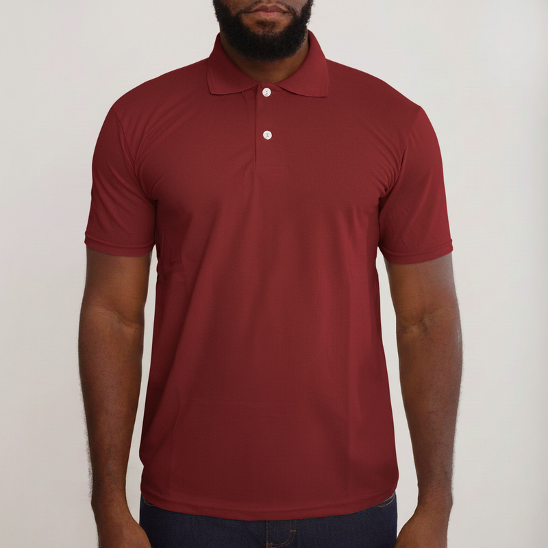 Camisa Polo Piquet Algodão Vinho